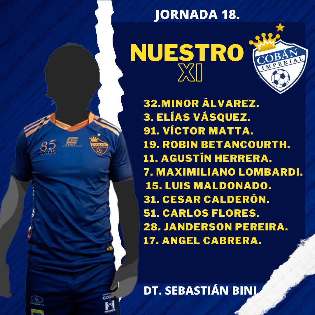 EUDeportes's tweet photo. #Apertura2021 | ¡Listos los onces! Así saldrán al campo Antigua 🥑 y Cobán Imperial 👑

Siga la transmisión en nuestra radio en línea 🎙️📻📱👉 https://t.co/OKbiQlvnOA https://t.co/4q4IQBJqJX