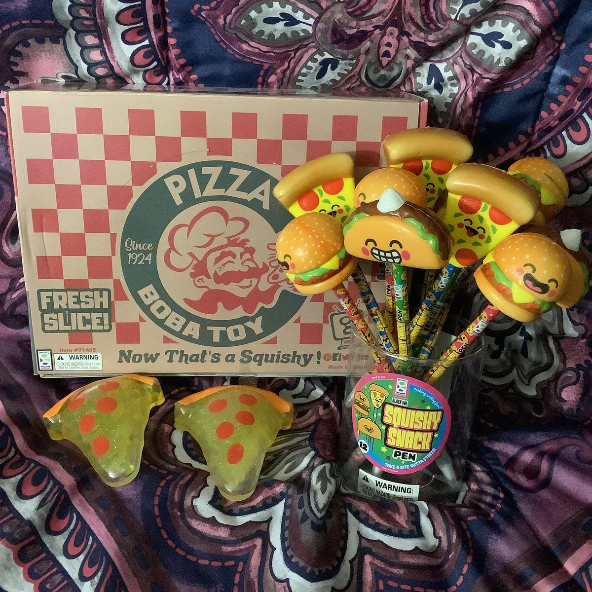 Thanks <a href="/raymondgeddes/">GEDDES School Supplies & Toys</a> for the fun surprises I received from winning your freebie Friday on your Facebook page 🍕 
.
.
#freebiefriday #geddesschoolsupplies #geddes #win #pizzaboba #pizzasquishy #squishys #schoolsupplies #winner