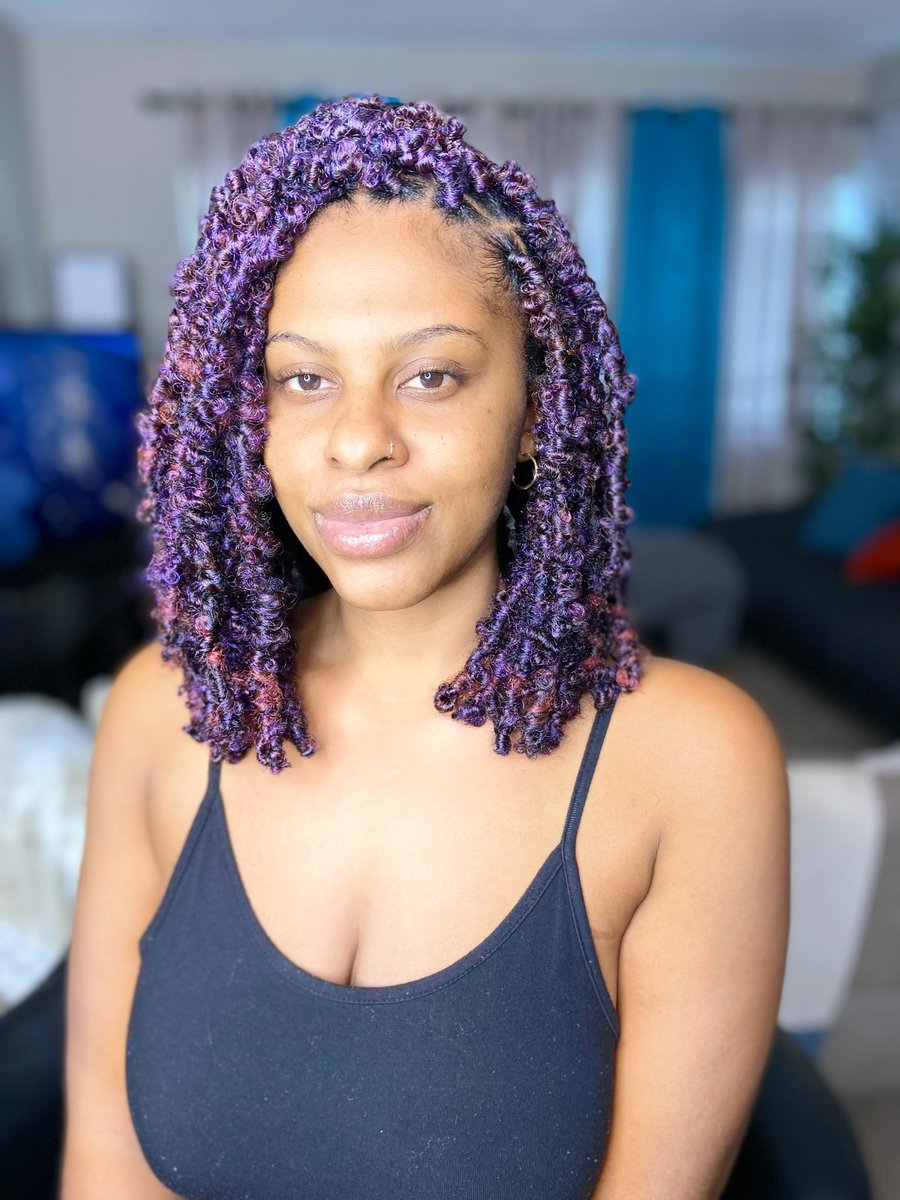 missdeyonce's tweet photo. When purple is your fav colour πππ #butterflylocs #fauxlocs #distressedlocs #purplelover https://t.co/phXVFMryKO