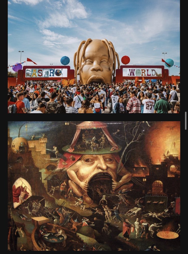Orangutan_nah's tweet photo. Make no mistake about it. Travis Scott is a demon on this earth. The videos of him basically chanting as the dead were being carried away from his show. It was ritualistic and demonic. His soul is the devils https://t.co/cUDNlPCDvF