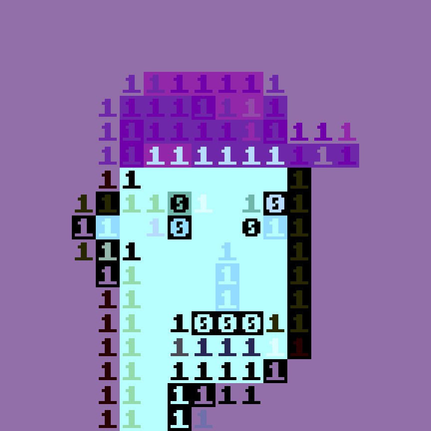 _0010110's tweet photo. Pixel Revolution / #DOSLife #CryptoPunk #2890 #MACPunks #AltPunks #_0010110 tribute /2/ @maxcapacity #ASCIIArt #PixelRevolution https://t.co/x8aVg2qJLb