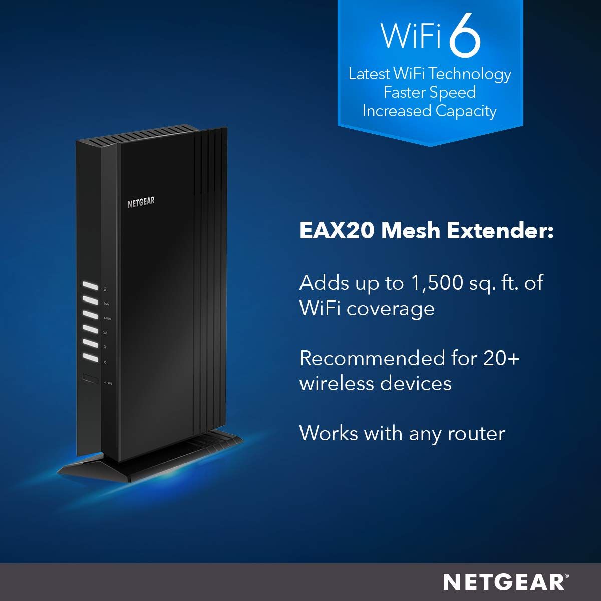 NETGEAR® AX1800 Dual-band WiFi 6 Mesh Extender is built for the future of WiFi delivering great capacity, fast speed and more coverage.
Available Now buff.ly/3CNjBL7