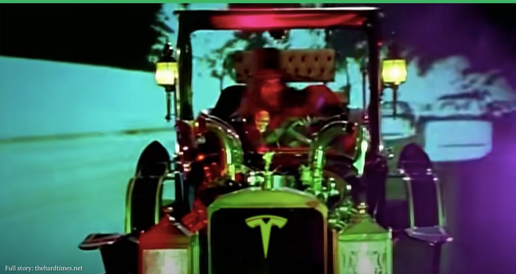 REALpunknews's tweet photo. Tesla Unveils Self-Driving Dragula That Autonomously Digs Through Ditches and Burns Through Witches https://t.co/oo8EBZDrGM https://t.co/OeE8L7mW3V