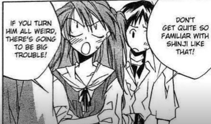 wellbutran's tweet photo. thread of asuka evangelion being homophobic because it’s funny https://t.co/bis1lLsM6h