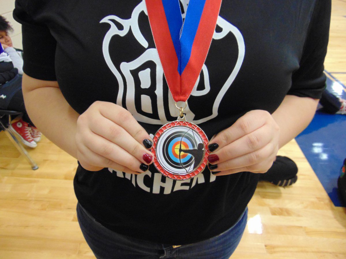 ArcheryBearcat's tweet photo. Congratulations to @BCHSBearcats’s Lorelei for placing 5th place female in the high school division at @wk_timberwolves Timberwolf Challenge! @naspschools https://t.co/Rbe92ql02W