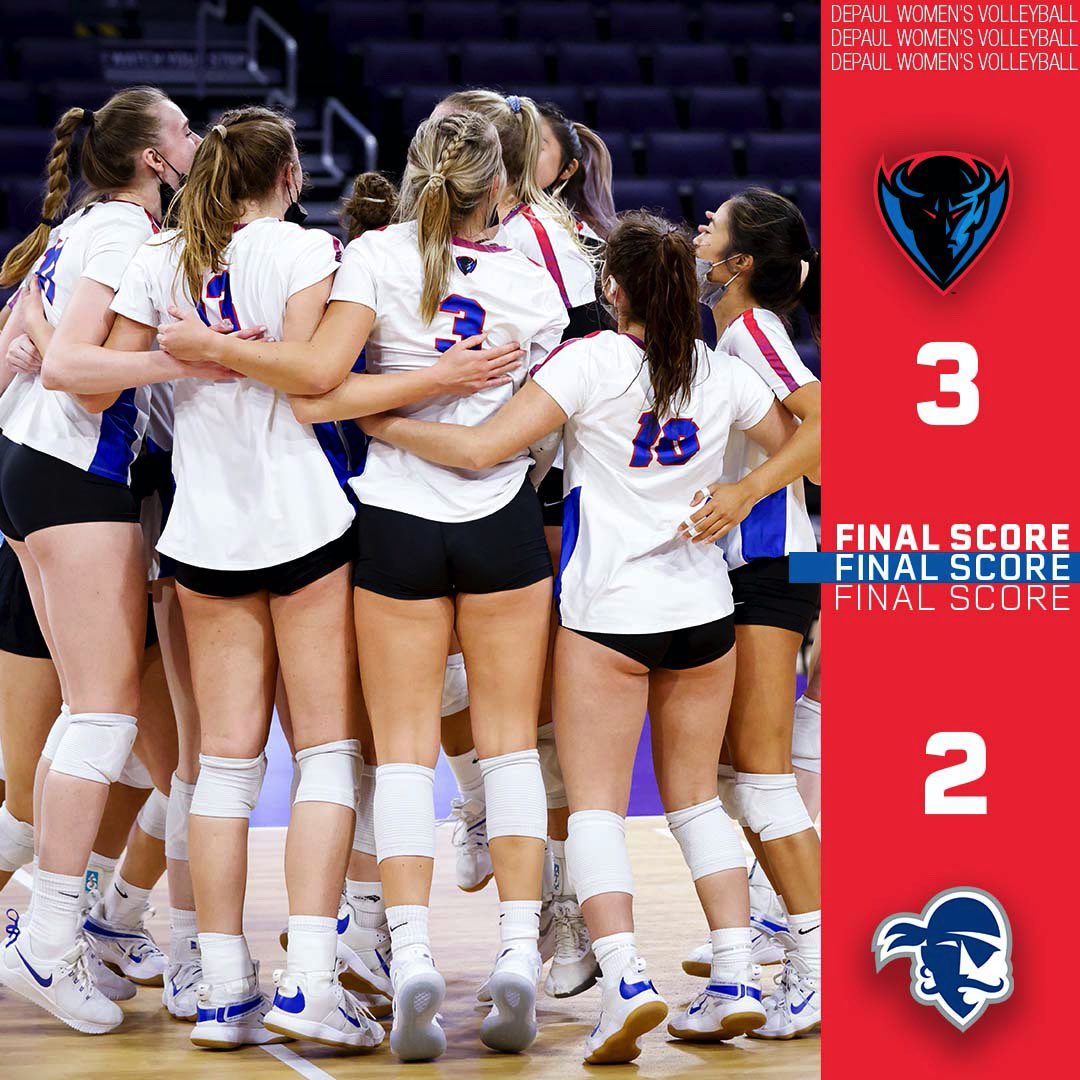Nothing good ever comes easy 😏

DePaul takes down Seton Hall in five sets to improve to 15-11 on the season and 8-6 in BIG EAST play! 

#dpuvb