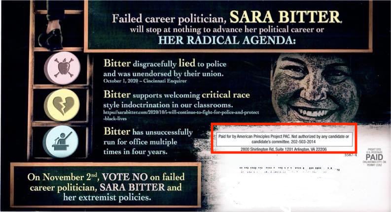BareVariant's tweet photo. And, here's the kicker, if you haven't figured it out yet...

David Langdon is the treasurer of the American Principles Project PAC, the group that funded the negative ad mailers about candidate Sara Bitter to Sycamore residents https://t.co/XyRC5j55M1