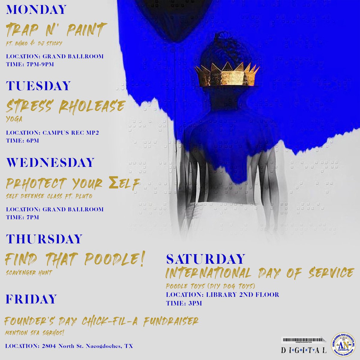 Poodle Week is approaching and we have a week full of events for y’all! Come out all week and have a good time with your favorite Poodles💛💙  #sfapoodles #sfasgrhos #poodleweek2k21