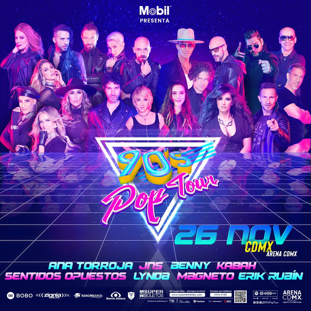¿Quién ya listo para este Nuevo Show #90sPopTour? 🎤 😱
Nos vemos este 26 de Noviembre para reventar la <a href="/ArenaCdMexico/">Arena CDMX</a>: bit.ly/3BEl4mv 🎟