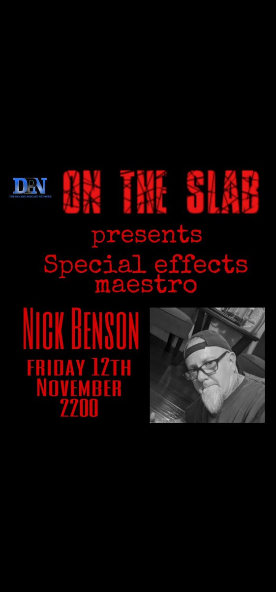 gkf1312's tweet photo. A massive show this week for us on on the slab as we joined by special effects guru and film producer #nickbenson
As seen in the pic this episode will be out this Friday @10pm
#ontheslab
#dynamopodcastnetwork
#tremors
#theblob
#nightmareonelmstreet4
#thehowling4
#specialeffects https://t.co/bcODdJEhcS