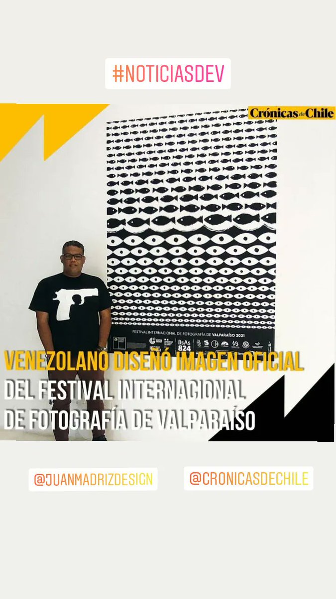 simbold360's tweet photo. El diseñador gráfico oriundo de Coro Juan Madriz, diseñó la imagen y cartel promocional del Festival Internacional de Fotografía de Valparaíso, en Chile 👏. Conoce sobre su carrera aquí: https://t.co/9BwIeSH8ph
#talentovenezolano #diseñadorgráfico https://t.co/J9VGCK8D3p