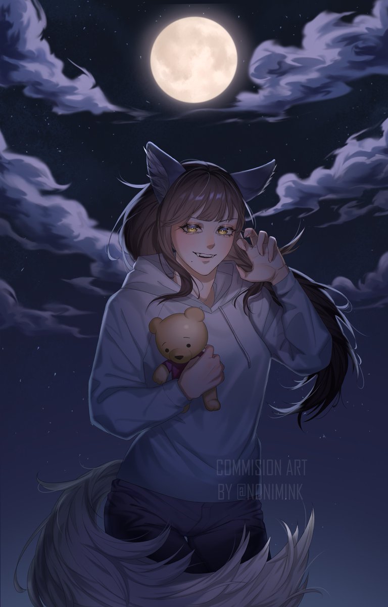 noniminkk's tweet photo. Commission for @BlueWolfAngel28 
 Thanks so much for commission me! 🐸🐸
#digitalart #Art #ArtCommission #digitalpainting https://t.co/TEucFSSbyn