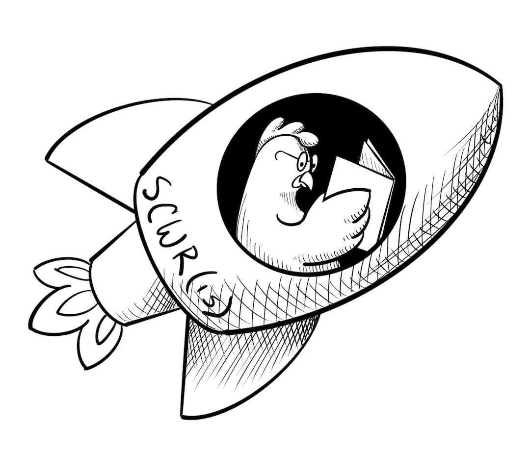 Margfrey's tweet photo. Did a logo for my neighborhood book club - Smart Chicks Who Read (in space). https://t.co/G7Zh0SoxuK