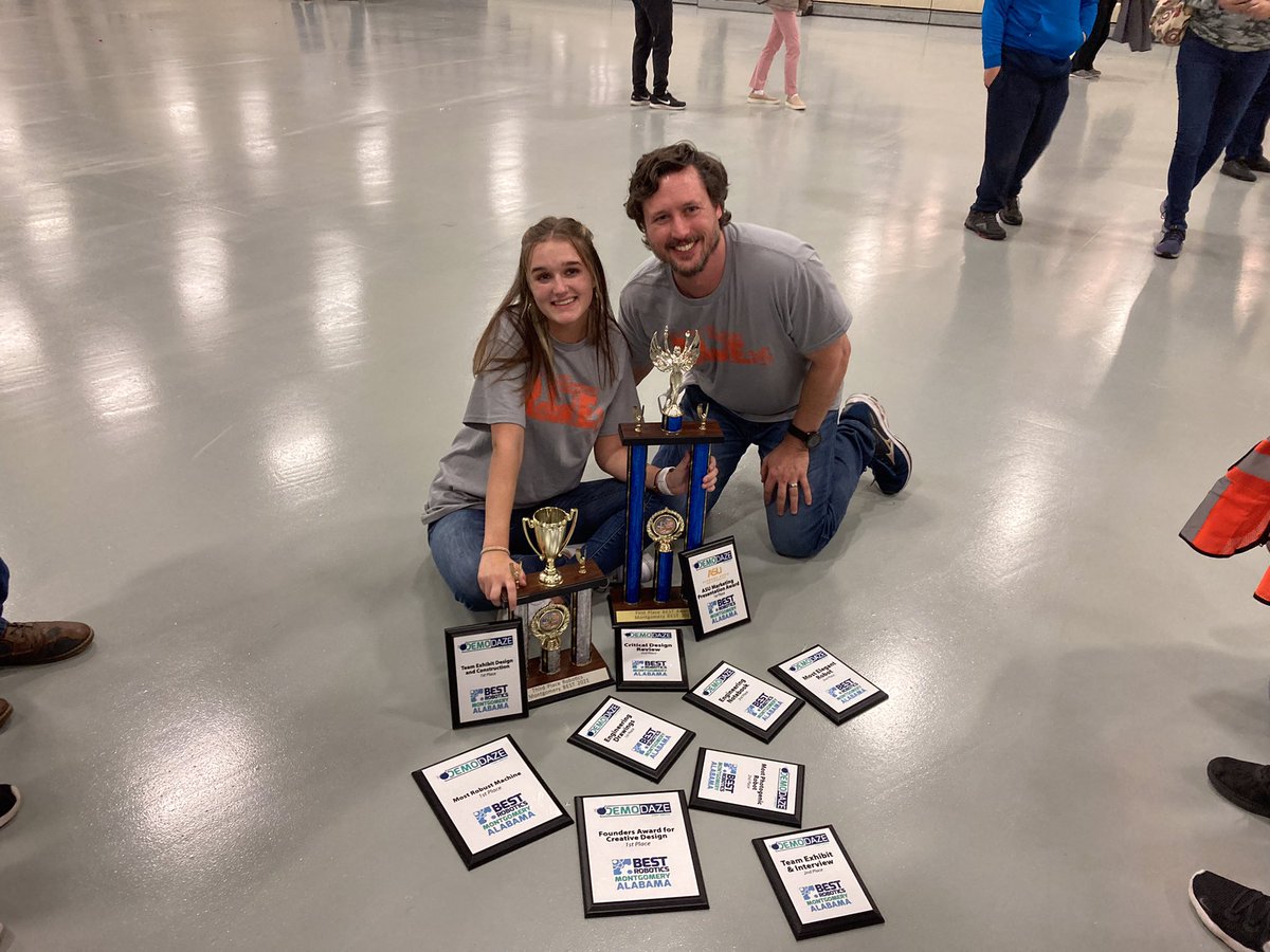 DHSrobotEx's tweet image. Congratulations to everyone that competed today! We did an amazing job, can’t wait to compete in Auburn!! #demodaze #montgomeryBEST #BESTrobotics