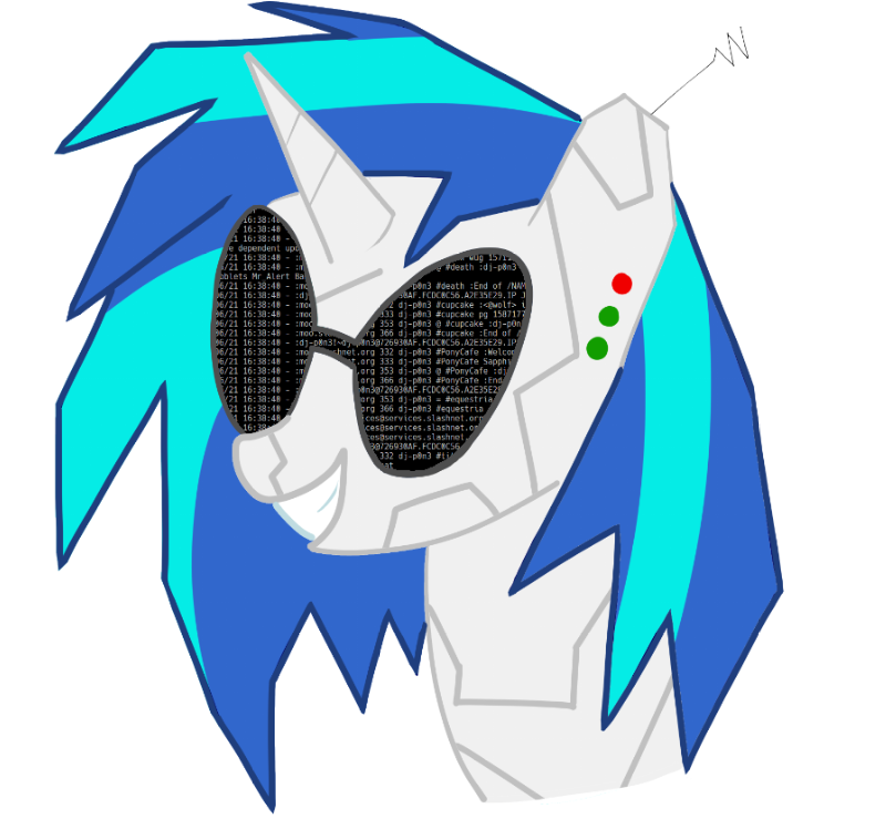 epicmegapix's tweet photo. dj-p0n3, for a logo. #mylittlepony #djpon3 #vinylscratch #IRC #robot https://t.co/1OcnQcZFv4