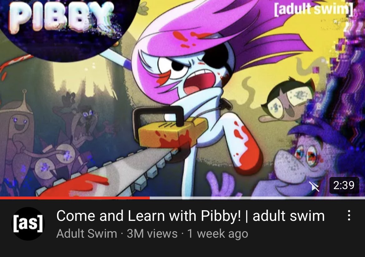 AdultSwimNoCon's tweet photo. Pibby has hit 3 million views on YouTube in just one week https://t.co/C1H6rqcvUn