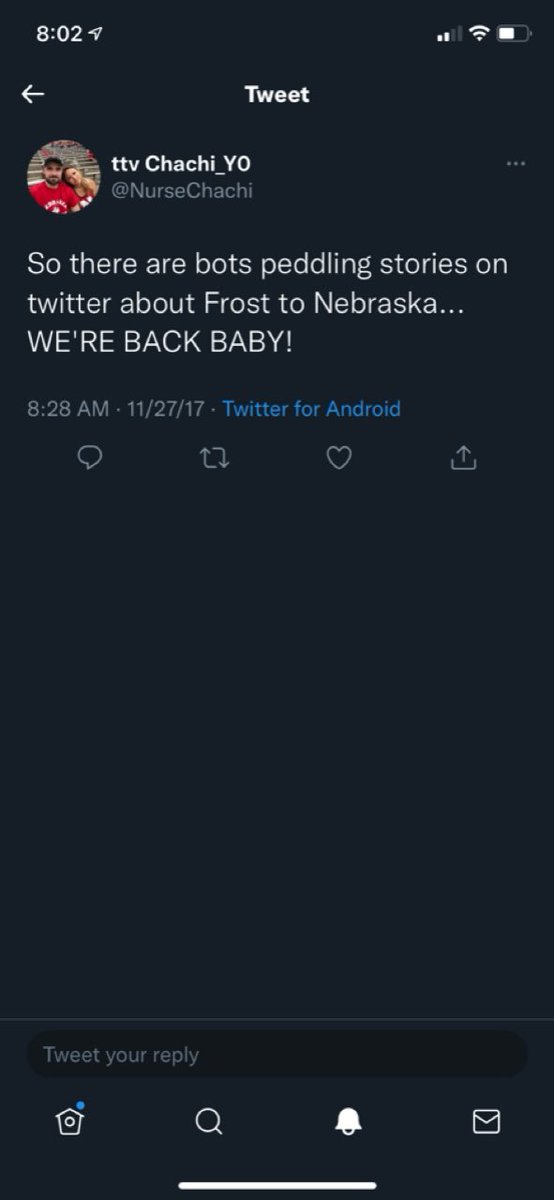 Conleyjm's tweet photo. @NurseChachi @chrisnau @RedditCFB Weird… you wanted him here… but now he is building a team you don’t? https://t.co/MlnxPUGaLD