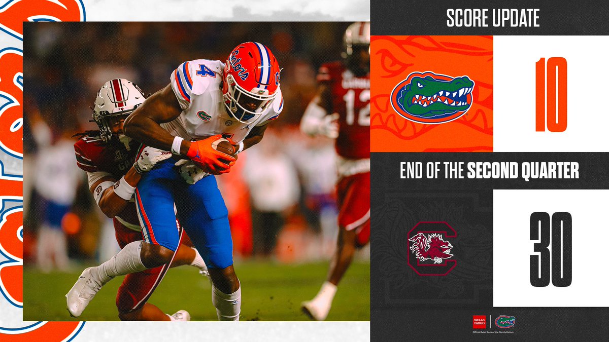 GatorsFB's tweet photo. Halftime. https://t.co/AmRDRiXHqw