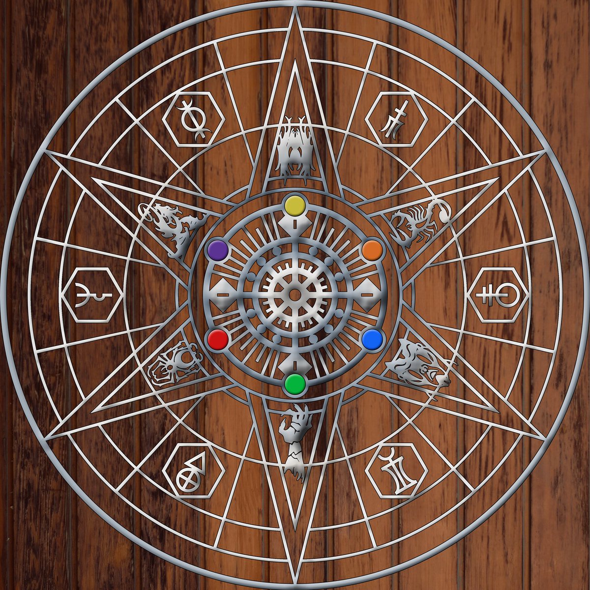 RightGuardIan's tweet photo. I’m convinced the arcane circle of symbols is the key to controlling the symbols!! Can the totems bring someone “back”? Someone dead? ~Tim Foil

#halloweenhorrornights #HHN #HHN30 #UniversalOrlando #legendarytruth #borisshuster #timfoil #legionsofhorror https://t.co/0Ex9rDHBm9