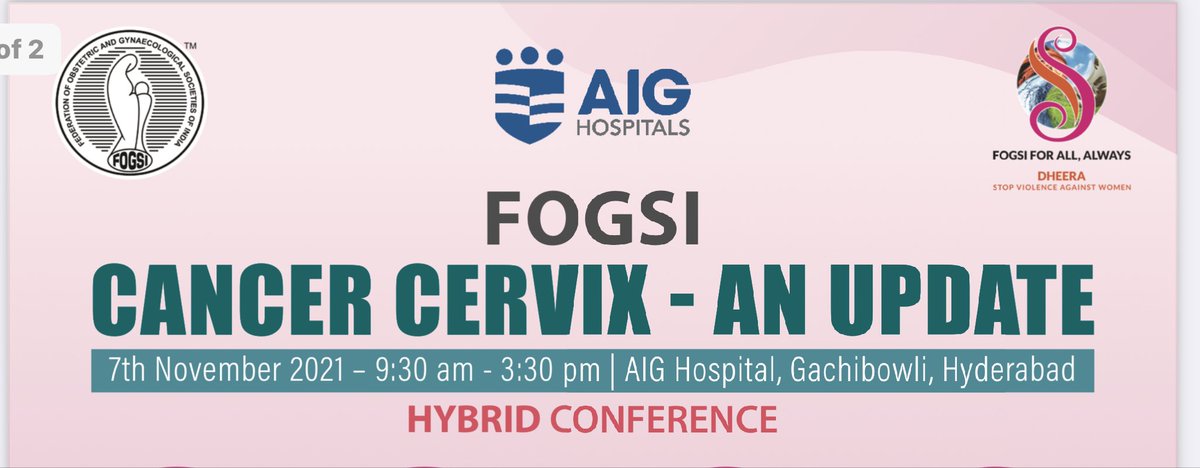 Niru22's tweet photo. Join us for the @fogsiofficial #CancerCervixUpdate on 7th Nov. 2021, 9:30 am, Inauguration 12:30 pm &amp; #PanelDiscussion on #EndometrialCancer at 1:45 pm IST. Click to register https://t.co/SlKzFKn4ta Chief Guest @FIGOHQ @ConryJeanne. Presided by @DrSShanthaHYD https://t.co/OH5YeYDbFg