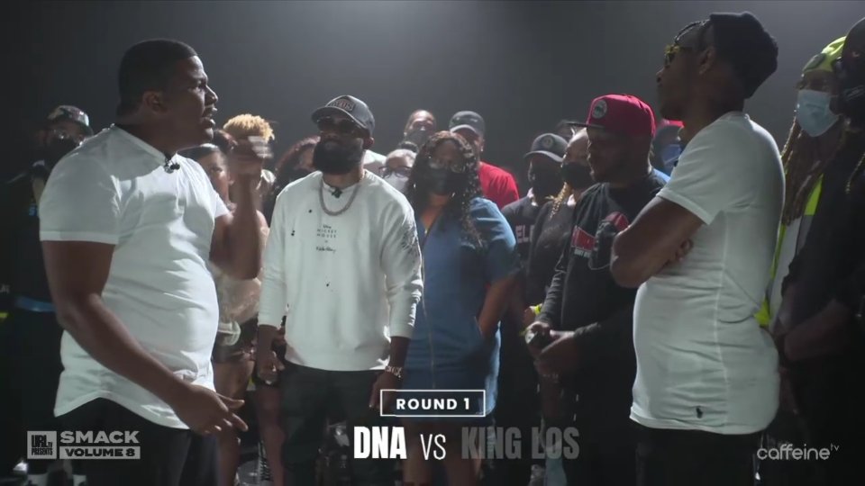 skythian_intl's tweet photo. DNA vs King Los - what a personal battle. I'm not calling this one, imma leave this one in your hands #Smack8 #SMACKVOL8 https://t.co/Nno3OuI9sw