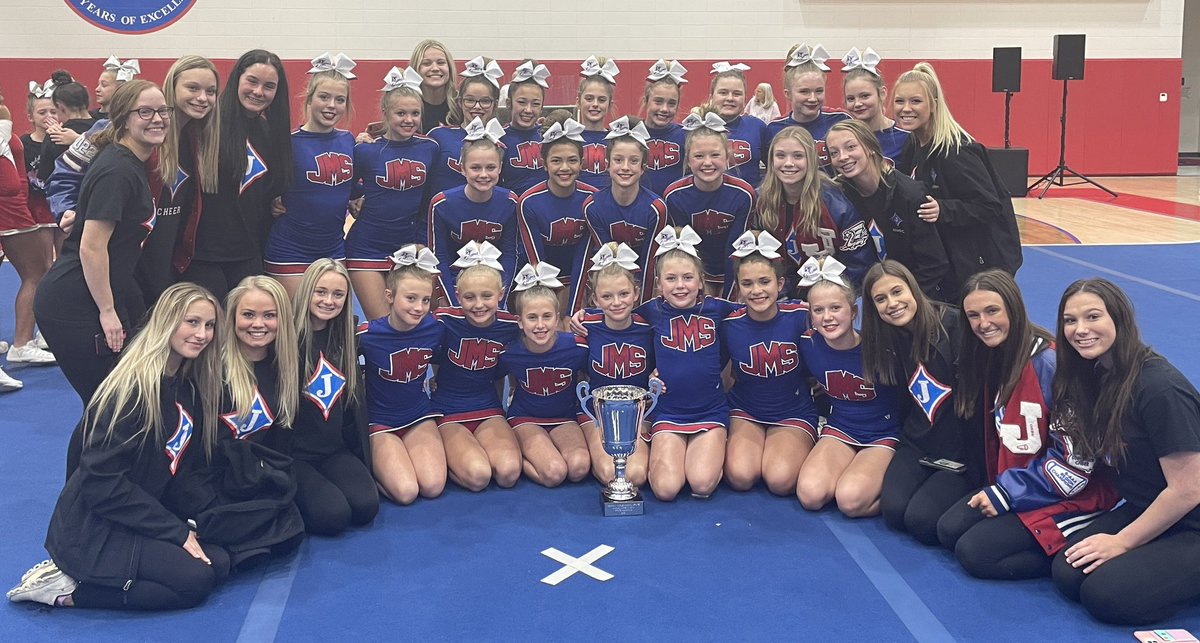 jcheerdragons's tweet photo. Words can’t describe how proud we are of the JMS competition cheer team. They nailed their routine today, and they are now the 1A-4A Large Division Middle School State Campions!!!! You were amazing!!  #ItsAGreatDayToBeADragon @jtowndragons @JMS_Dragons https://t.co/7N19kmGUlc