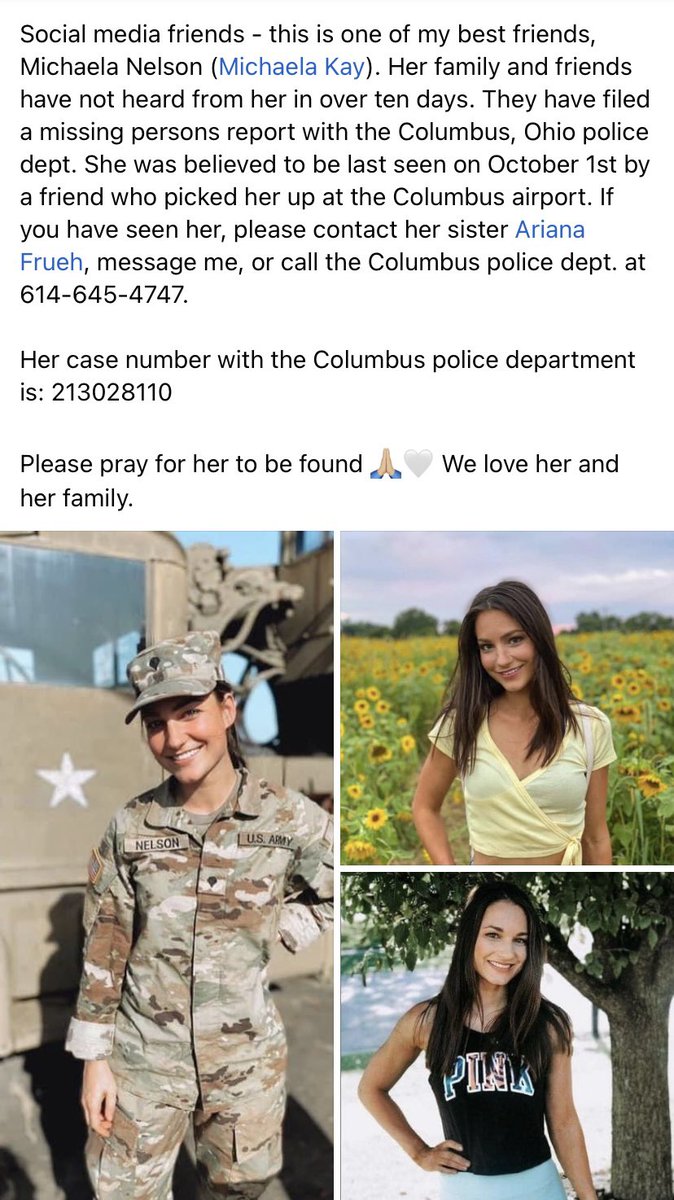 lexaann24's tweet photo. @cedarville @DrThomasWhite @CUJackets 2017 Cedarville Alumnus is MISSING. This is one of my sister’s best friends. Please spread the word and pray she returns home safely. https://t.co/NCXCjh8gNx