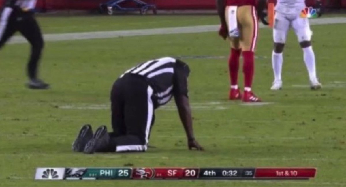 the refs trying to keep up with our offense