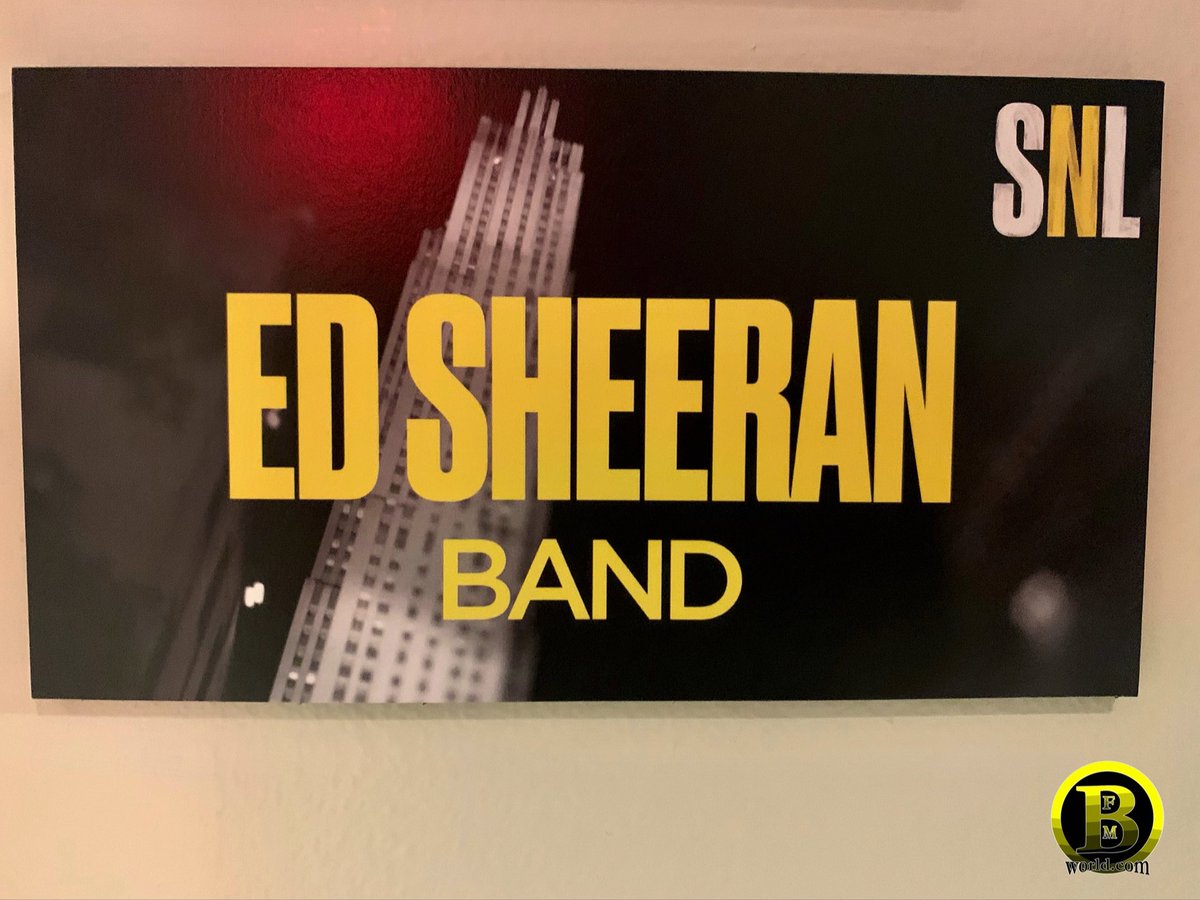BrianFrasierM's tweet photo. We on TONIGHT! @edsheeran @adamblackstone @claysears #rayrayholloman @RAIIandWhitney @SPmusik #ericparker #jaymzhardymartin @nbcsnl #bfmworld https://t.co/1pQDAISN0V