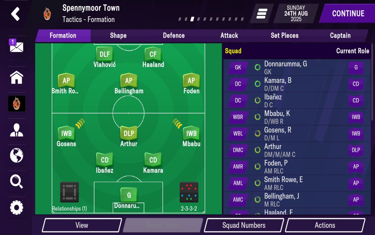 harrichun's tweet photo. Not a bad starting XI for their first season in the Premier league after dominating every league on their way. #Spennymoor #Moors #FM21mobile #MaybeCheating https://t.co/8L7ogHPQUB