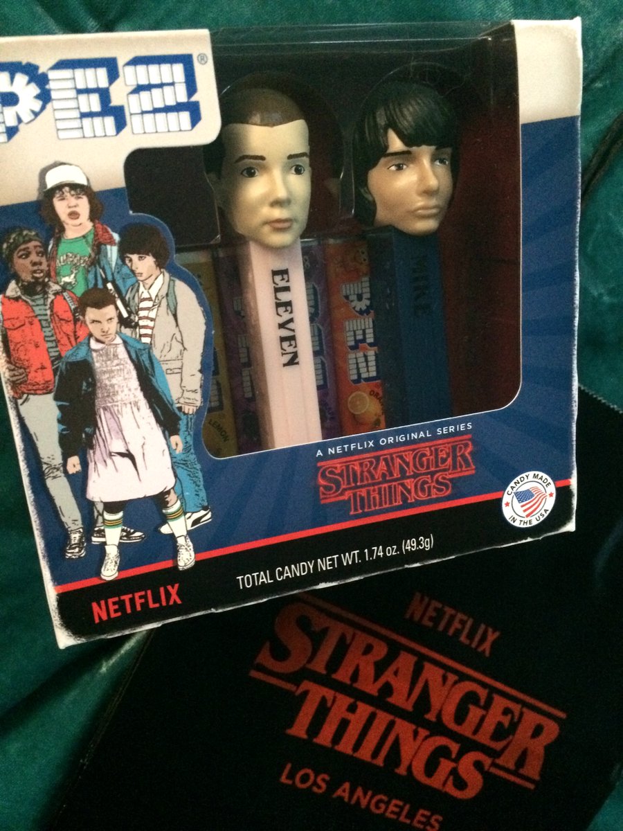 JoannaDeVoe's tweet photo. #StrangerThingsDay #StrangerThingsPopUp

Told the kid he could pick out one Pez duo to take home, and since he picked the wrong one- we took home two! 

The correct choice is clearly Lucas &amp; Dustin... https://t.co/oJ5oEBFiSa