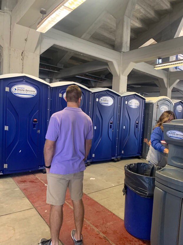 Copperman on Twitter "So KU_Football is using portapotties at