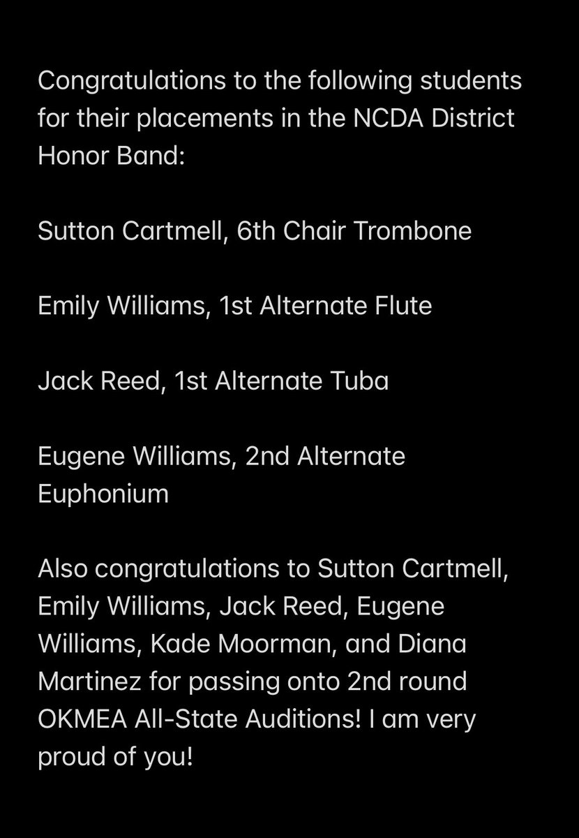 PTHSBand's tweet photo. Great job!!! We are so proud of you! https://t.co/IJCHcX81r0