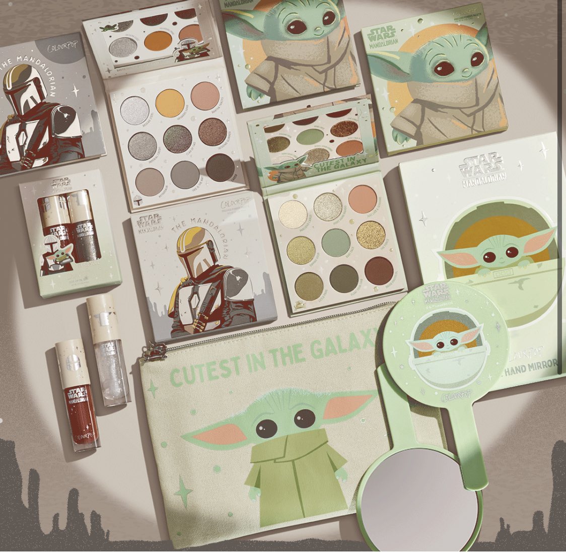 The Mandalorian x <a href="/ColourPopCo/">ColourPop Cosmetics</a> launching Thursday 11/11/21 at 10am PST. Photo from Colourpop.com 👀 #colourpop #themandalorianxcolourpop #TheMandalorian