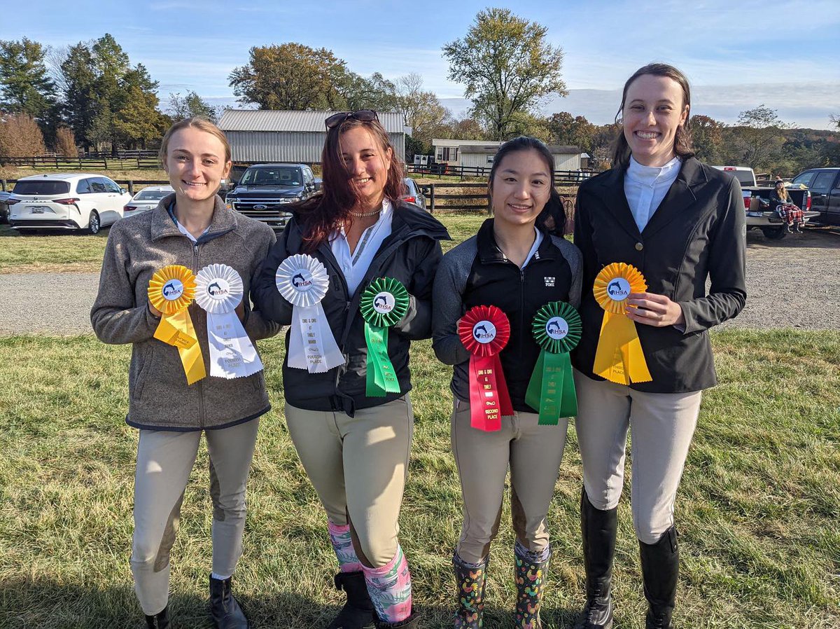UMBCEquestrian's tweet photo. Congratulations to our riders for doing amazing at the GMU and GWU show today! Thanks to everyone who showed up and cheered them on ☺️ We’ll see you next semester! https://t.co/YenrRjztAJ
