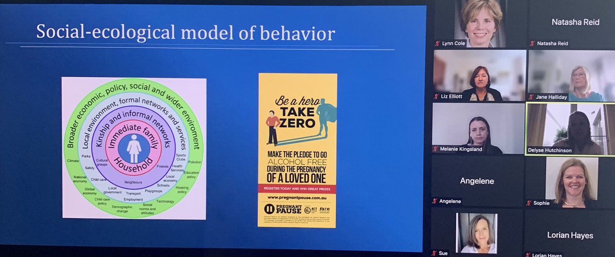 DrNatashaReid's tweet photo. Thank you Delyse for highlighting the importance of taking a social-ecological approach in prevention of alcohol use during pregnancy. #FASDSIG #APSAD21 @APSADConf https://t.co/G2Cxwf0zTZ