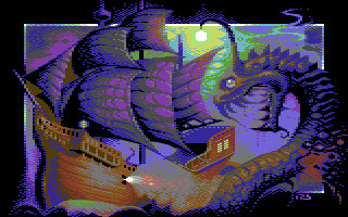RazorbackFrisk's tweet photo. Full screen bitmap from "X Marks The Spot", called "Death of Kraken". Done in a haste since I had just completed the diagonal multiscreen and the dealine for the demo compo was closing in fast. #c64 #pixelart https://t.co/IDvGsvtCJ1