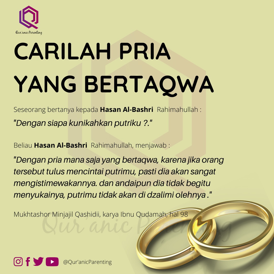 parenting_qur's tweet photo. @quranic.parenting nasihat bagi orang tua/wali, ketika hendak mencarikan calon suami bagi anaknya, hendaklah hal pertama yang menjadi tolak ukur ialah KESHALIHANNYA
@ustadzdidik
@ic_wadimubarak
#parenting #parentingquranic #quranicparenting #parentingislam #pendidikan https://t.co/F4q07XYGkD