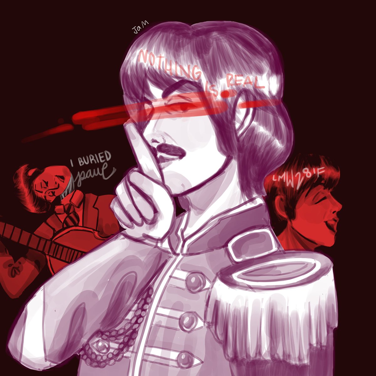 maccadot's tweet photo. chaotic evil billy shears
[from March 12, 2020]
#thebeatlesart #thebeatlesfanart #beatlesart #beatlesfanart #billyshears #paulisdead #paulisdeadconspiracy https://t.co/mGT75Yrswp