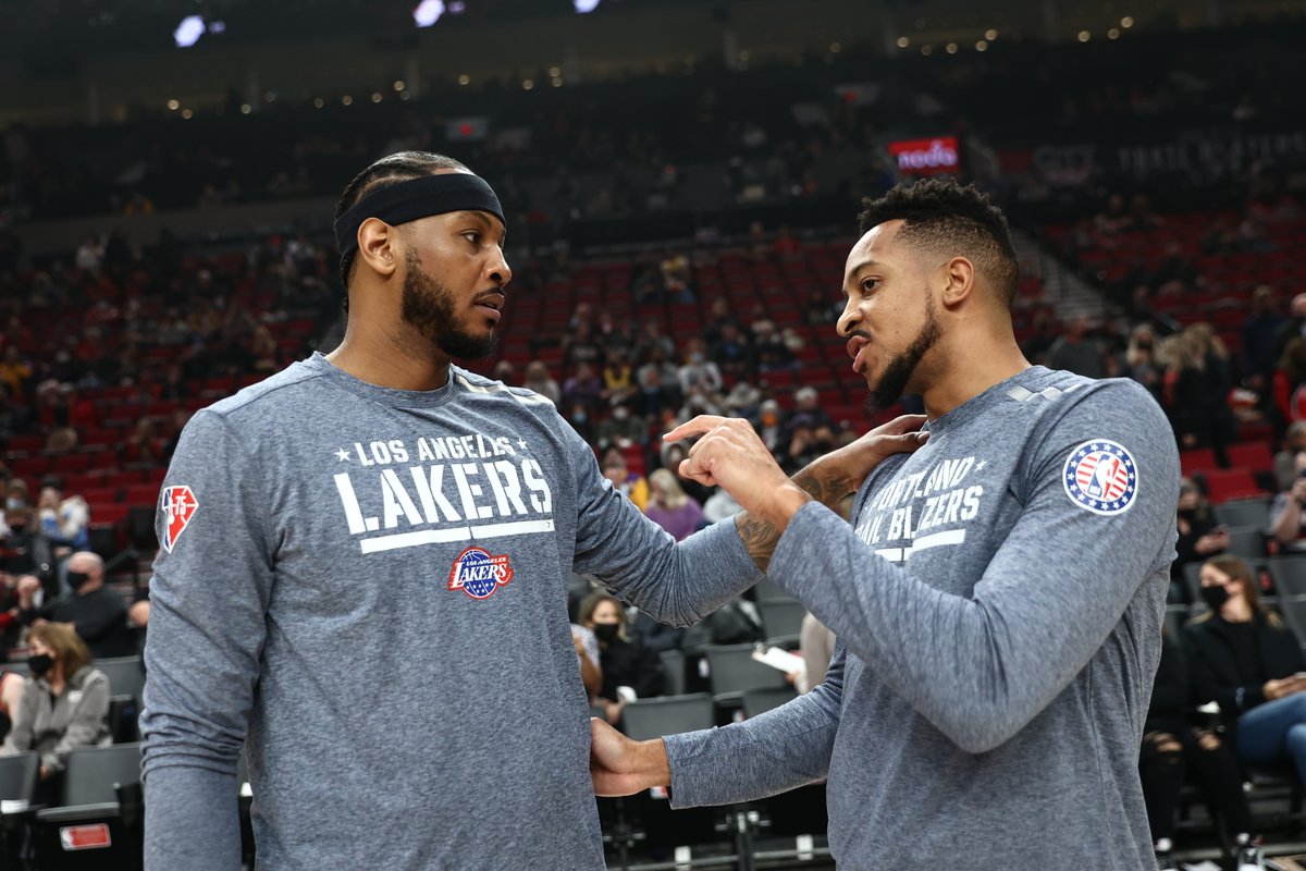 trailblazers's tweet photo. Welcome back to Portland, Melo ❤️ https://t.co/z3Qbr3iMtt
