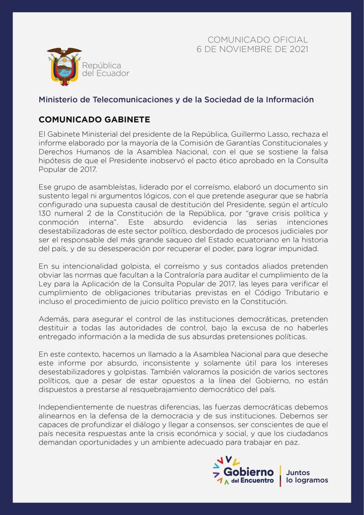 vmaino's tweet photo. Total apoyo presidente @LassoGuillermo.

¡Conectamos vidas y trabajos, basados en la democracia y progreso! Defendemos estos valores e invitamos a todos a construir en paz el país del encuentro. Desde @Telecom_Ec trabajamos por el desarrollo, la inclusión tecnológica y digital. https://t.co/Hg8yRd2RqG
