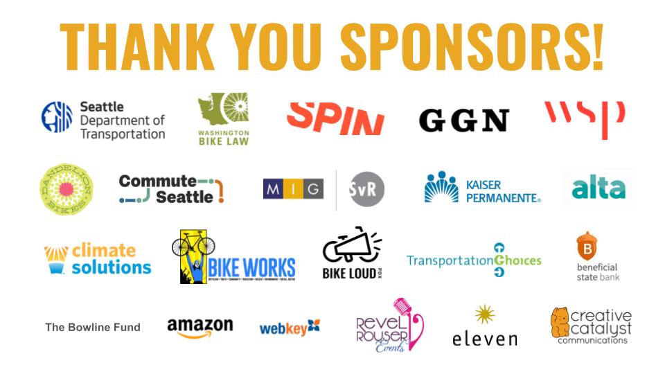 SNGreenways's tweet photo. Our sponsors really came through for us this year! So many thanks for helping us make tomorrow's event possible. And our future work!
#StreetsForPeople2021
#SupportTheWork
#CelebrateTheWork https://t.co/KGwA1q9sSS