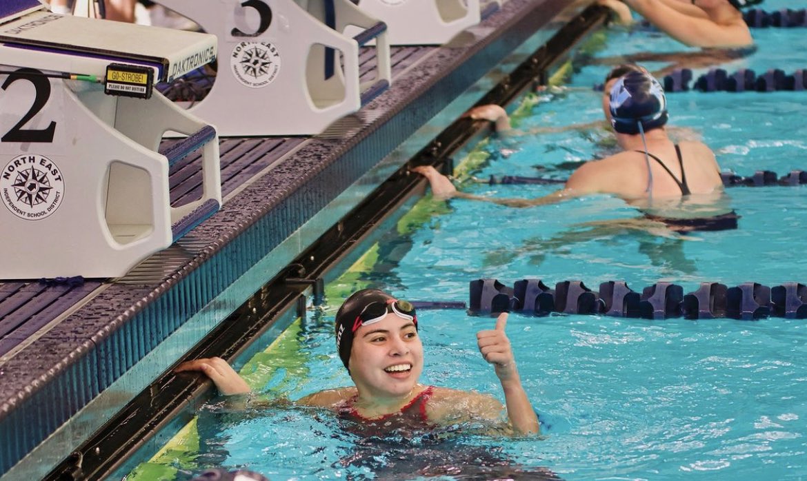 BrennanAquatics's tweet photo. It’s another school record for Senior Andrea Munoz! And a great weekend at the Arena Classic for ALL the Brennan swimmers. Great things happening in the pool this year @NISDBrennan @BoosterBrennan #BFND https://t.co/yECbgAZ5b8