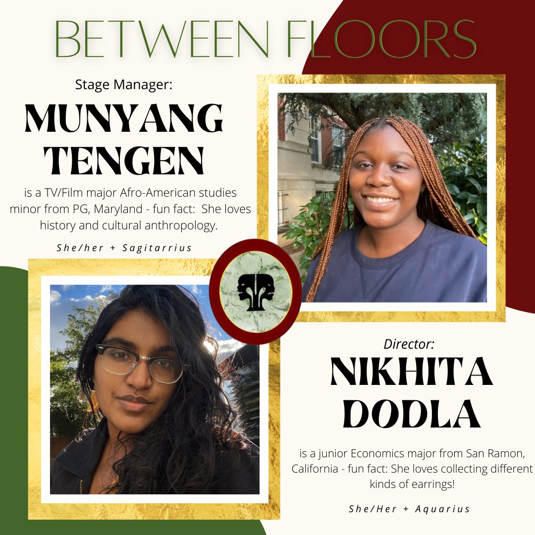 HowardPlayersHU's tweet photo. 📸 NOW INTRODUCING: MUNYANG AND NIKHITA!!! 📸
One of our 8x10 plays, BETWEEN FLOORS, is proud to announce their stage manager and director...@yinyangmunyang and @blind_budget!!!
Keep following to see more about the Howard Players 4th Annual 8X10 Play Festival! https://t.co/YXA7IwQsDX
