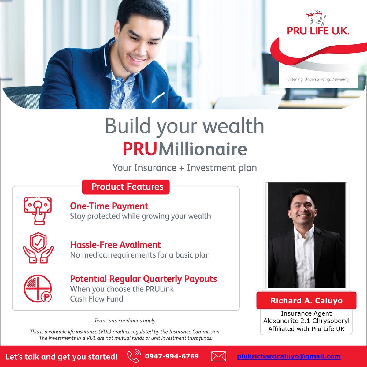 Get protected while growing your wealth with PRUMillionaire. Let’s work together to unlock your best life today! Contact me or comment down below.

#ChadPRUvidesAHelpingHand
#GetInsuredToday
#WeDoHealth 
#WeDoWealth 
#WeDoLifeGoals 
#PruLifeUK