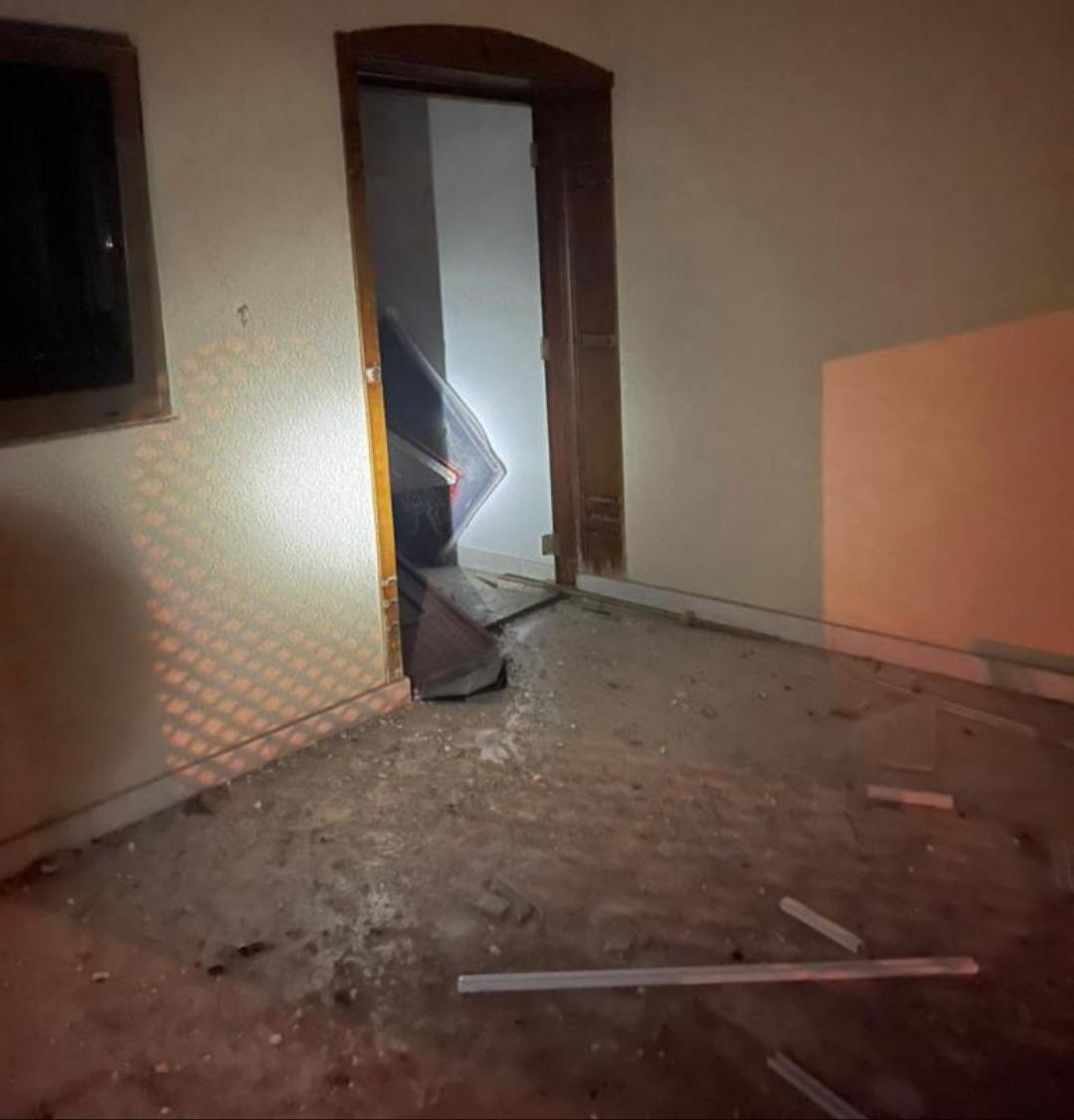 Hand out photos Show the damage at iraq Prime minister house in side green zone  after armed drone attack #Baghdad.