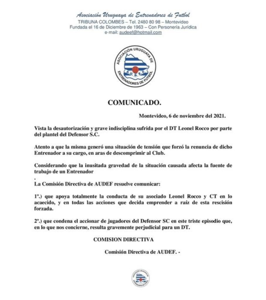 elascensouy's tweet photo. #Audef
El gremio @AudefO respaldó a Leonel Rocco.
👇Aquí el comunicado oficial. https://t.co/7WiD5oxIVy