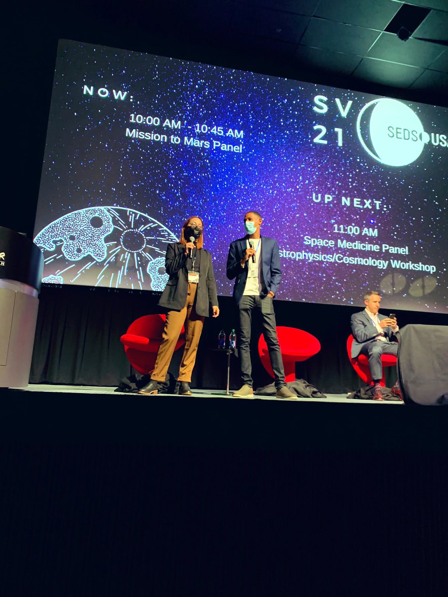 astro_steph's tweet photo. I had the amazing opportunity to moderate the Mission to Mars panel! https://t.co/G9cg5xfANS