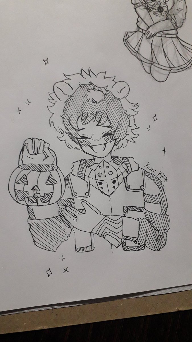 Kure7771's tweet photo. Sé que estoy seis días atrasada con esto, pero hice a Lucas cosplayeando a Deku!. 

#ReldFanchild https://t.co/tQpey4niYx