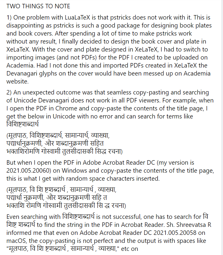 MisraNityanand's tweet photo. XeLaTex with Harfbuzz: a new approach to typeset Indic books
I am pleased to announce the release of the Mahāvīrī LaTeX Source Code under the GNU General Public License.
https://t.co/kLAPCDckNk
Full announcement in the images.
#LaTeX #IndicScripts #Books #Typesetting https://t.co/fcgkPKFCCK